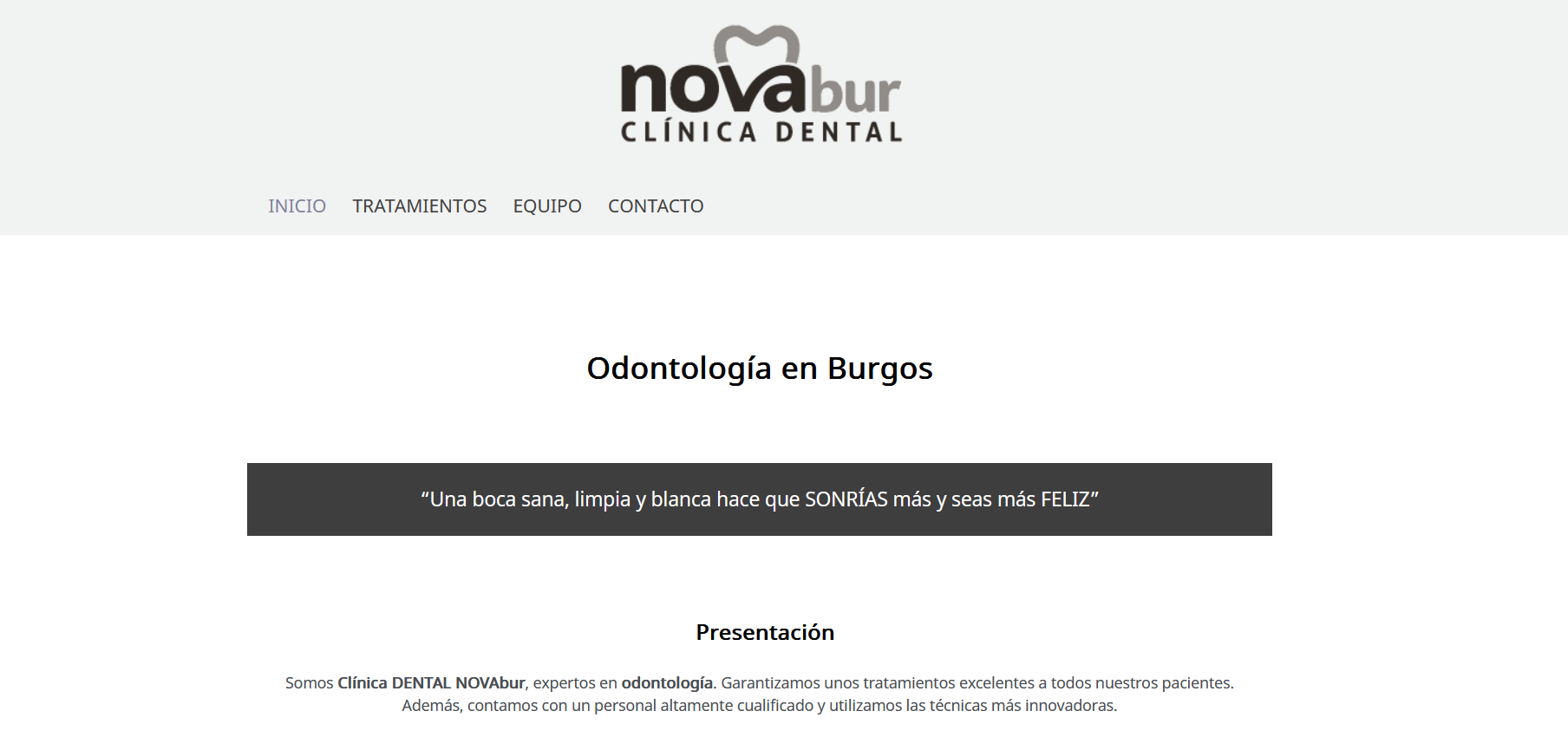 Clínica dental en Burgos: de 10 a 510 visitas orgánicas al mes — estado inicial 1
