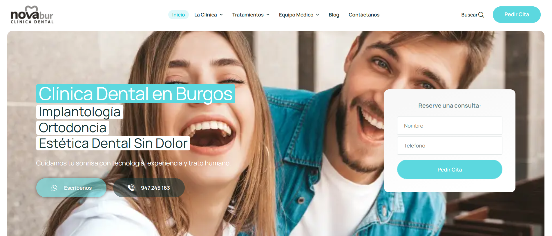 Clínica dental en Burgos: de 10 a 510 visitas orgánicas al mes — resultado 1