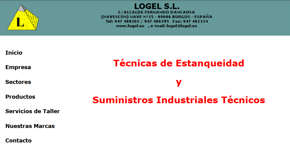 Logel Burgos: rediseño web, SEO técnico y SEO local para empresa industrial — estado inicial 1