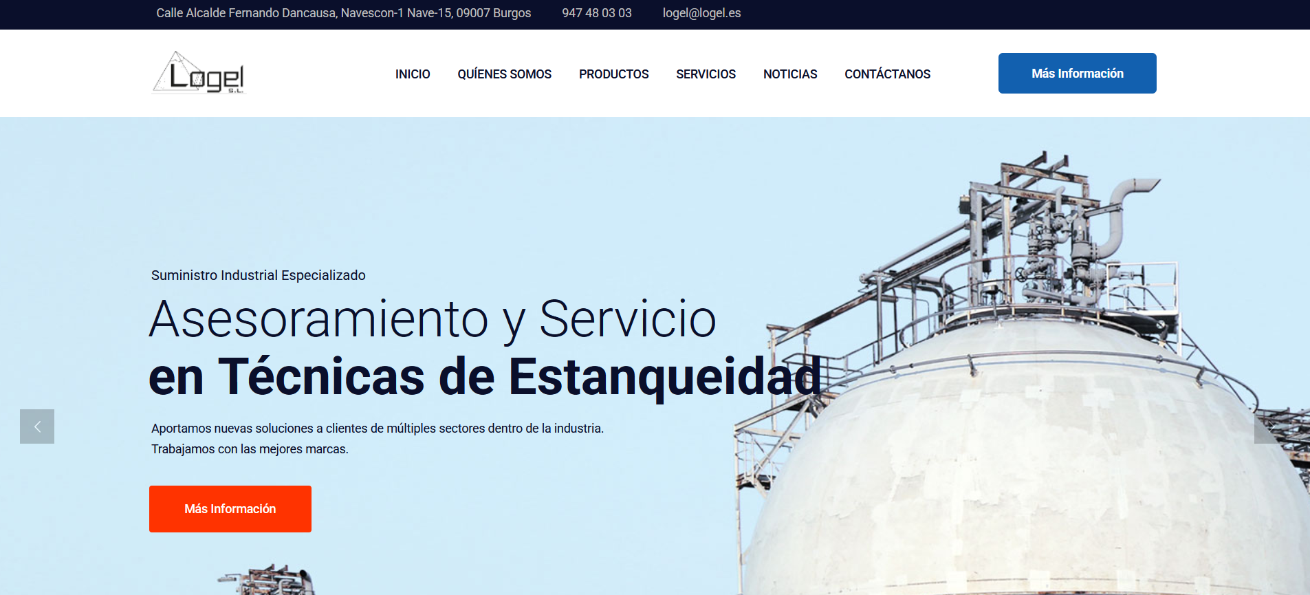 Logel Burgos: rediseño web, SEO técnico y SEO local para empresa industrial — resultado 1