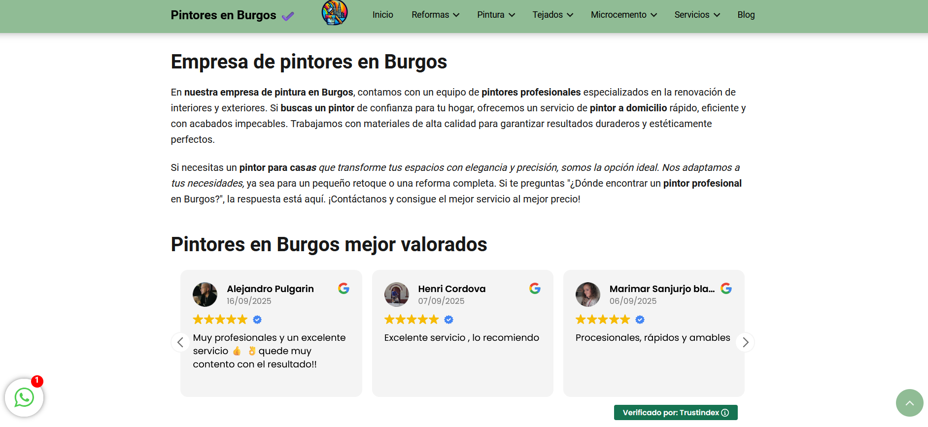 Empresa de pintores en Burgos: de invisible a referencia local en 6 meses — resultado 2